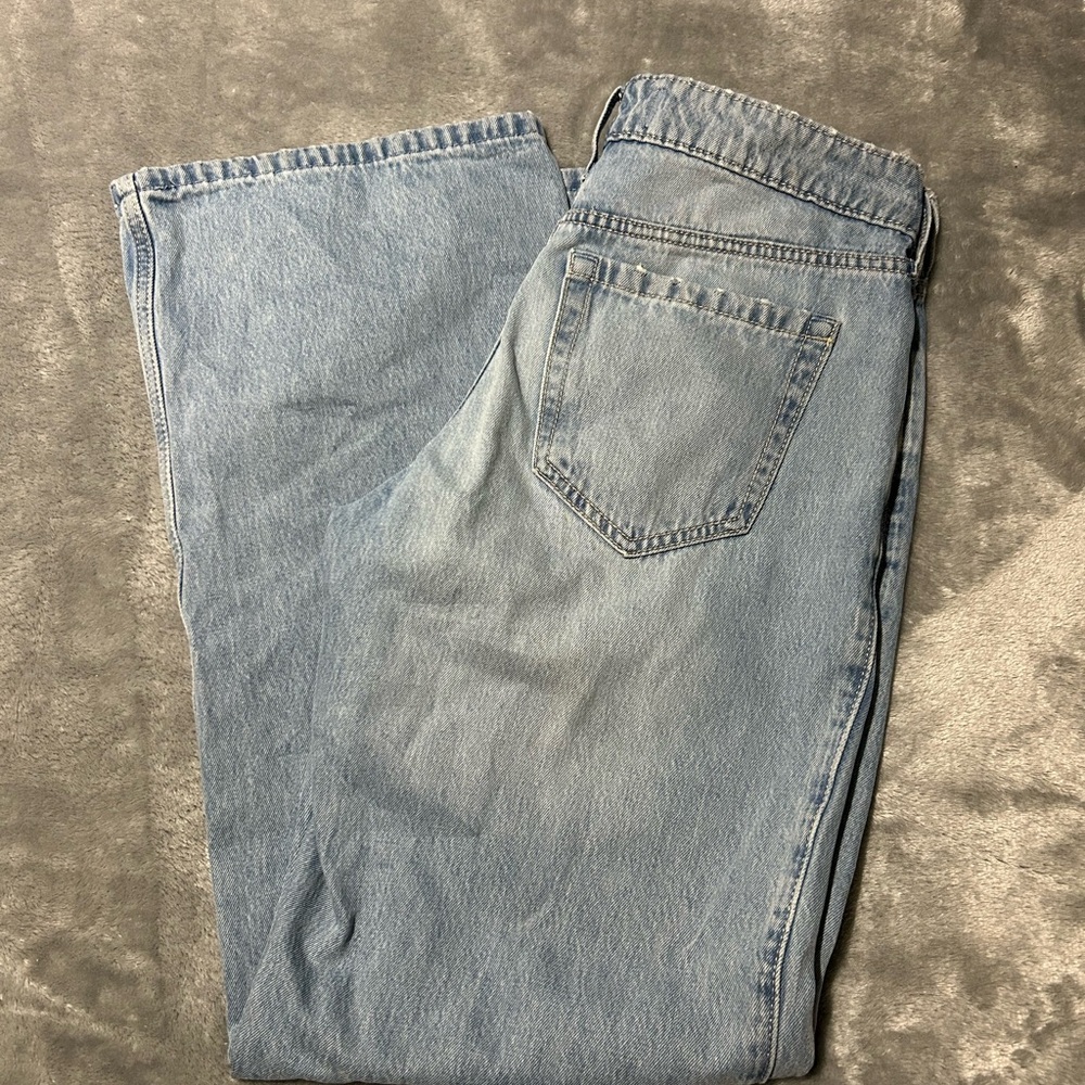 Hollister Light Blue Flare Jeans - Wide Leg